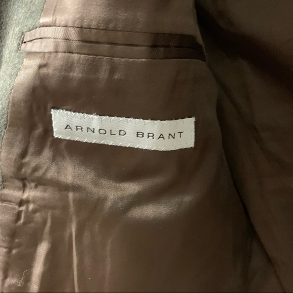 Vintage Arnold Brant 100% Camel Hair Green/Brown Blazer Sports Coats Size 44R - Picture 11 of 11